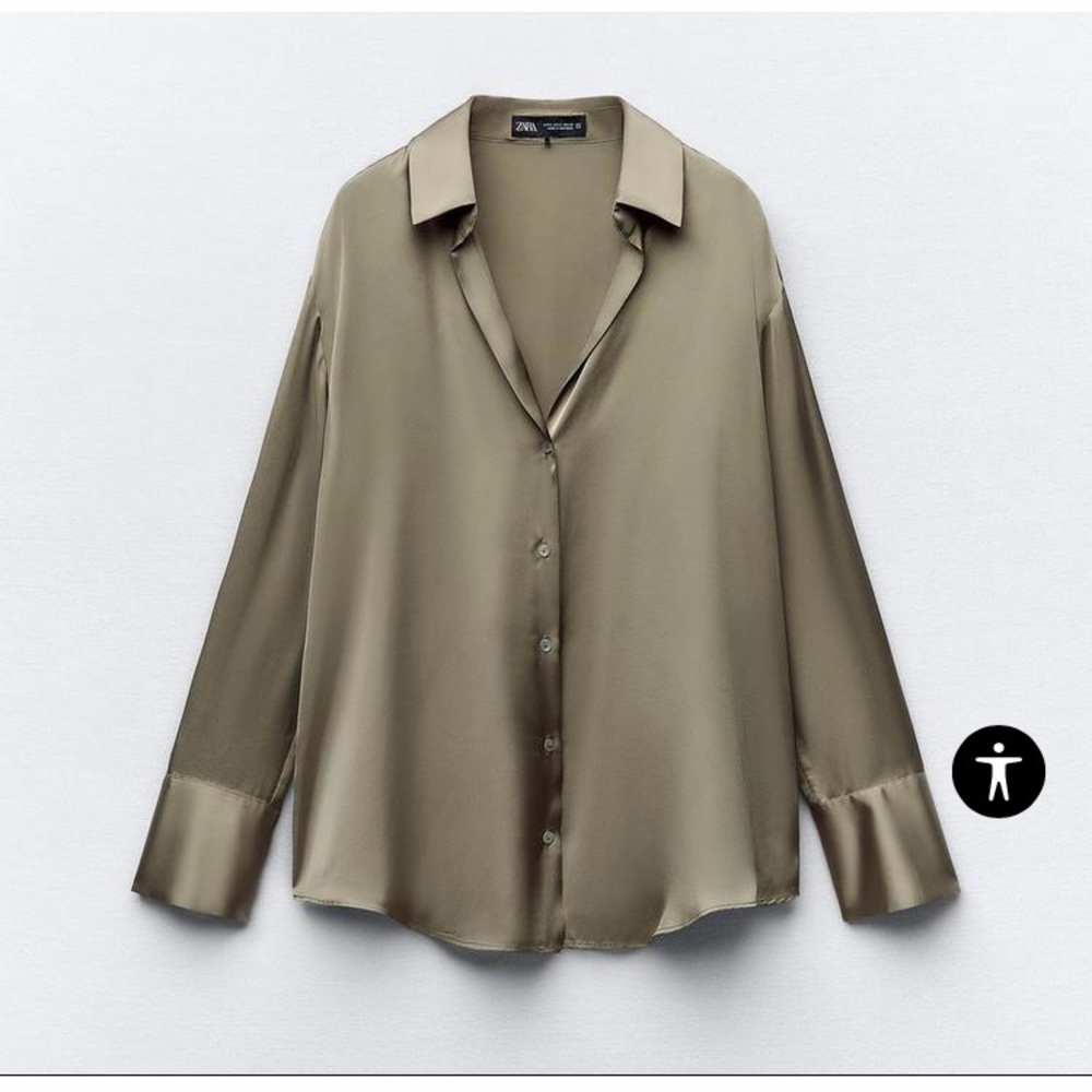 Satin Effect Basic Shirt